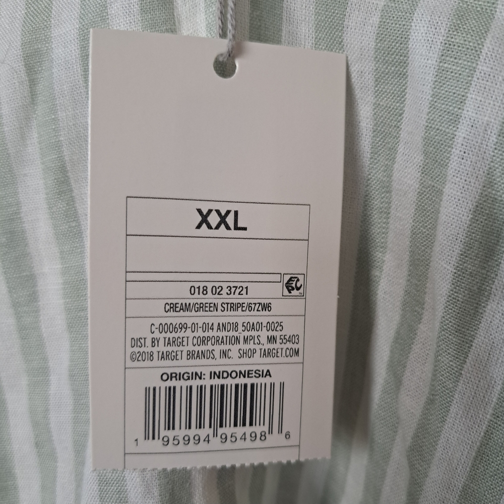 NWT A New Day (Target) striped hi-lo boho top blouse 3/4 sleeves ladies XXL - Picture 4 of 7